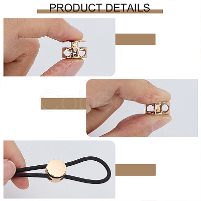 48Pcs 4 Colors Alloy Cord Locks FIND-AR0006-45-1