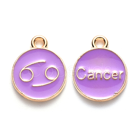 Alloy Enamel Pendants X-ENAM-S124-01B-01D-1