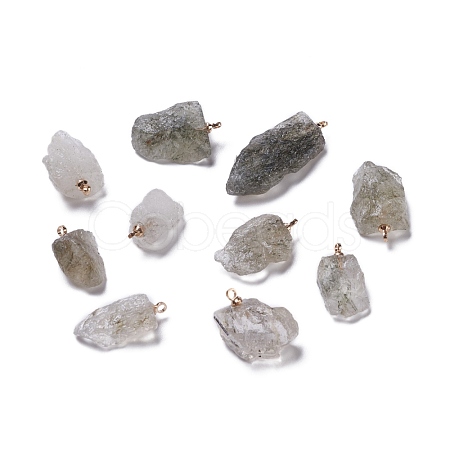 Natural Tourmalinated Quartz/Black Rutilated Quartz Pendants G-B021-06-1