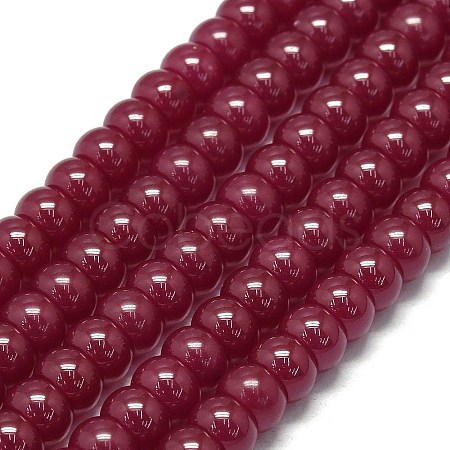 Lab Grown Red Corundum Beads Strands G-G106-O01-01-1-1