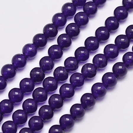 Natural Malaysia Jade Bead Strands G-A146-6mm-A01-1