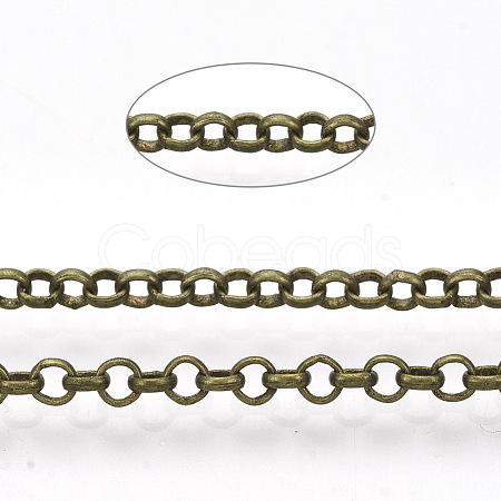 Soldered Brass Coated Iron Rolo Chains CH-S125-08B-AB-1