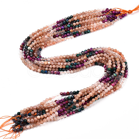 Natural & Synthetic Mixed Gemstone Beads Strands G-D080-A01-01-11-1