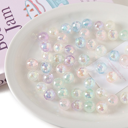Opaque Acrylic Beads OACR-F010-19-1