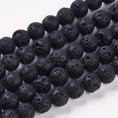 Natural Lava Rock Beads Strands X-g434-8-1