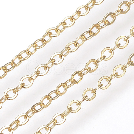 Brass Cable Chains KK-S332-21G-1