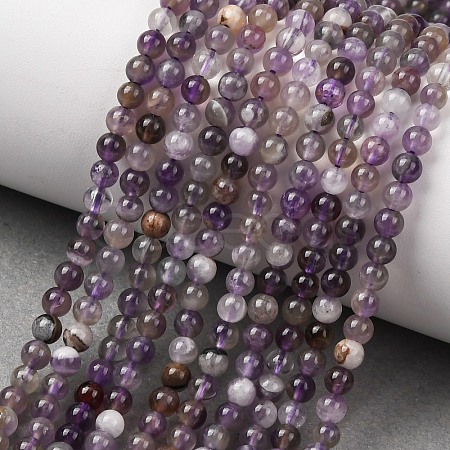 Natural Chevron Amethyst Beads Strands G-K256-51-4mm-1