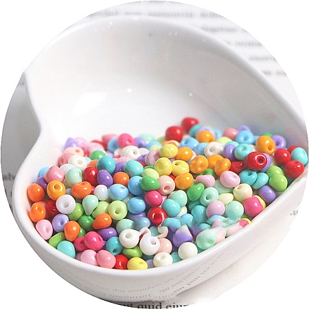 Macaron Baking Paint Glass Seed Beads PW-WGB8861-01-1