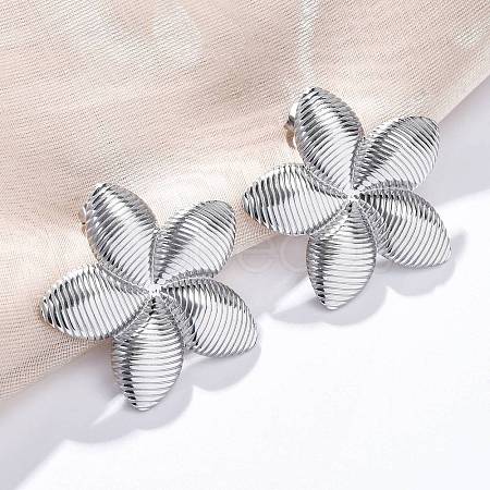 304 Stainless Steel Stud Earrings for Women EJEW-K306-19P-1