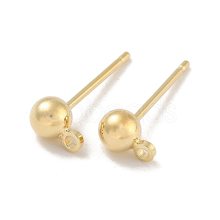 Brass Studs Earring Findings KK-H503-29G-03-1