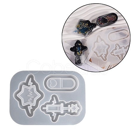 DIY Medical Theme & Demon Wing Quicksand Pendant Silicone Molds SIMO-PW0013-02A-1