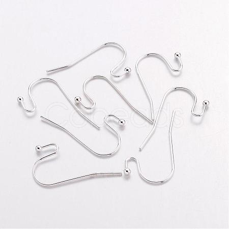 Silver Color Plated Brass Hook Ear Wire X-J0JQN-S-1