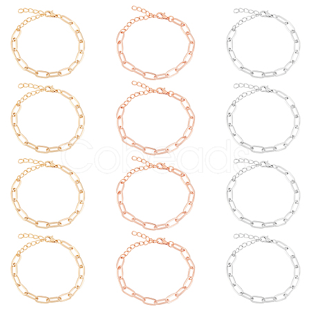 Alloy Paperclip Chain Bracelets BJEW-NB0001-02-RS-1