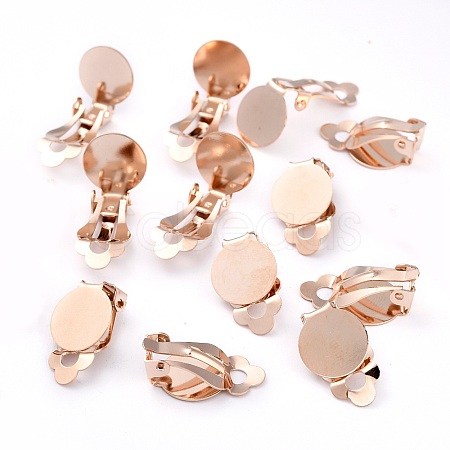 304 Stainless Steel Clip-on Earring Setting STAS-L244-49RG-1