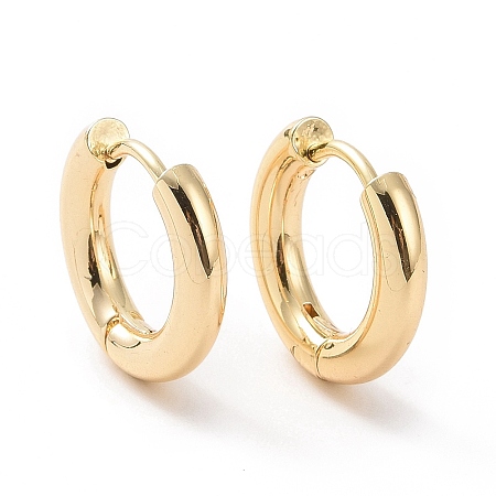 Ion Plating(IP) Brass Huggie Hoop Earrings for Women X-EJEW-A083-04G-1