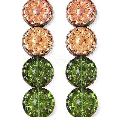 Czech Pressed Glass Beads GLAA-I061-48E-1
