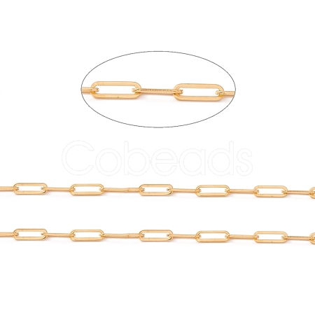 Ion Plating(IP) 304 Stainless Steel Paperclip Chains CHS-F017-02A-G-1