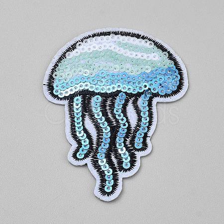 Paillette Polyester Cloth Patches PATC-WH20010-03J-1