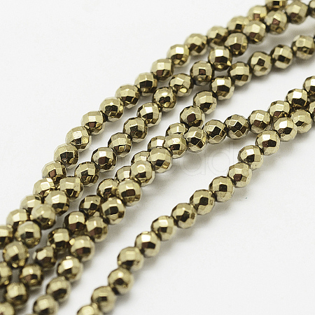 Round Non-magnetic Synthetic Hematite Beads Strands LS-G-D617-3mm-27-1