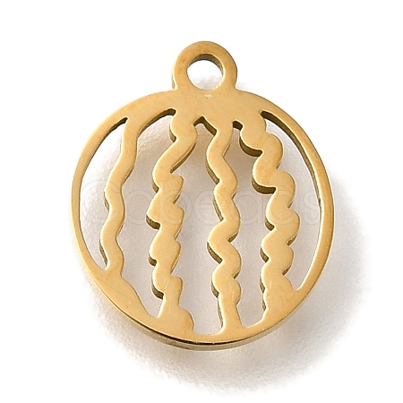 201 Stainless Steel Pendants STAS-R136-01G-01-1