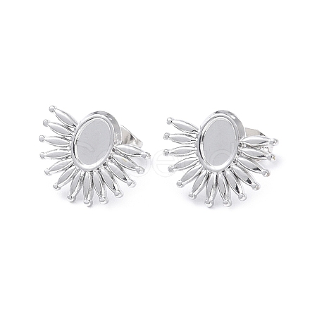 Non-Tarnish 304 Stainless Steel Stud Earring Finding LS-EJEW-I285-01P-1