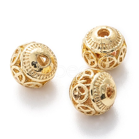 Alloy Hollow Beads PALLOY-P238-21G-RS-1
