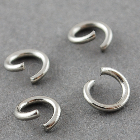 Tarnish Resistant 304 Stainless Steel Open Jump Rings A-STAS-R049-5x1mm-1