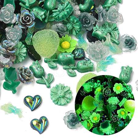 Luminous Opaque Resin Cabochons CRES-U006-01H-1