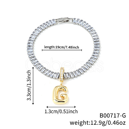Fashionable Brass Charm Bracelets LI7211-7-1