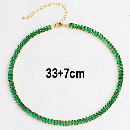 Cubic Zirconia Classic Tennis Necklace HW0475-03-1