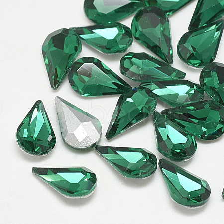 Pointed Back Glass Rhinestone Cabochons RGLA-T082-6x10mm-15-1