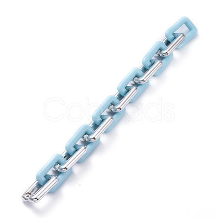 Handmade CCB Plastic Cable Chains AJEW-JB00668-03-1