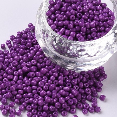 Baking Paint Glass Seed Beads SEED-S001-K11-1