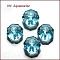 K9 Glass, Imitation Austrian Crystal Beads, Grade AAA, Faceted, Octagon, Deep Sky Blue, 6x4mm, Hole: 0.7~0.9mm