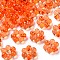 Transparent Acrylic Bead Frames, Flower, Dark Orange, 16.5x15.5x6mm, Hole: 2mm, about 674pcs/500g