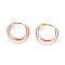 Ion Plating(IP) 304 Stainless Steel Huggie Hoop Earrings, Hypoallergenic Earrings, with 316 Surgical Stainless Steel Pin, Rose Gold, 10 Gauge, 17x2.5mm, Pin: 1mm, Inner Diameter: 12mm