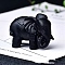 Natural Obsidian Ornament Home Desktop Decoration Craft, Elephant, 60mm