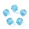 Glass Beads, Faceted, Round, Aquamarine, 8.5x8mm, Hole: 1.6mm