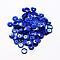 Plastic Paillette Beads, Semi-cupped Sequins Beads, Center Hole, Blue, 5x0.5mm, Hole: 1mm