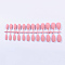 Solid Colors Matte Plastic False Nails Full Cover Fake Nails Tips, Natural Medium Length Press on Nails, Salmon, 18~24x7~14mm, about 24pcs/set