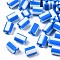 Handmade Polymer Clay Beads,  3 Tone, Column, Dodger Blue, 5x2.5~6.5mm, Hole: 1.8mm