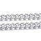 Unwelded Aluminum Curb Chains, Platinum, 11x8.4x2.2mm