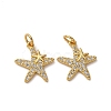 Brass Micro Pave Cubic Zirconia Pendants KK-A271-02D-G-1