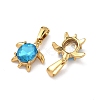 304 Stainless Steel & Glass Pendants STAS-L309-20B-G-2