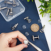 Unicraftale 10Pcs 304 Stainless Steel Cuff Button STAS-UN0046-17-4