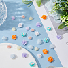 120Pcs 8 Styles  Flower Resin Cabochons MRMJ-FH0001-30-4