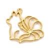 Alloy Open Back Bezel Pendants PALLOY-F280-01G-2