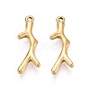 304 Stainless Steel Branch Pendants STAS-T067-49G-1