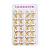 PVD Vacuum Plating 304 Stainless Steel Huggie Hoop Earrings for Women EJEW-F280-07K-G-4