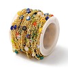 Handmade Millefiori Glass Lampwork Beaded Chains CHC-M024-16G-4